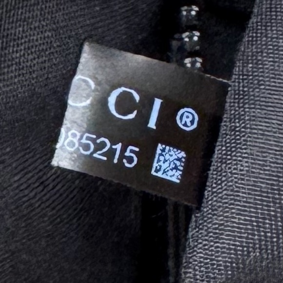 Authentic Gucci Web Black Monogram Nylon Pocket Messenger Crossbody Bag - Picture 9 of 12